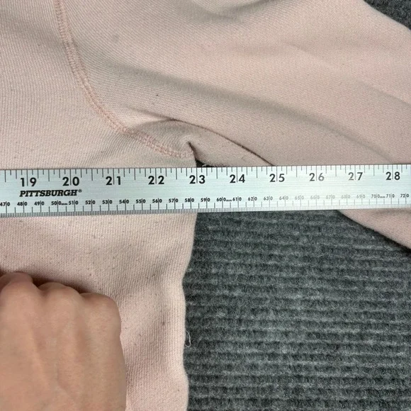 Abercrombie Fitch Womens Light Pink Soft Fleece Hoodie Sweatshirt Size M - Picture 5 of 8